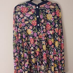 Blumin Women's Floral Multicolor Sheer Top